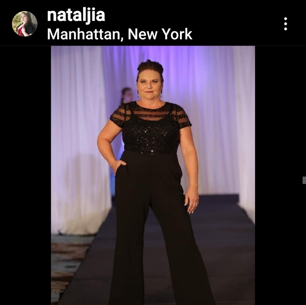Black Sequin and Beaded Special Occasion Jump Suit